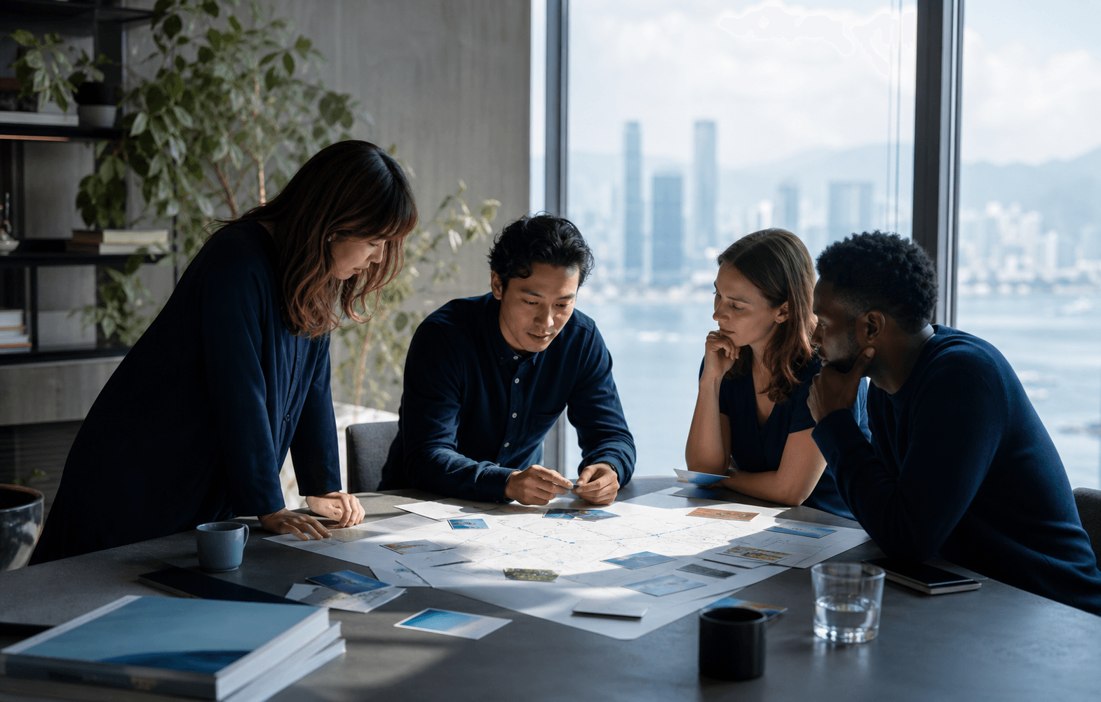 The SAIMING team reviewing a global customer journey