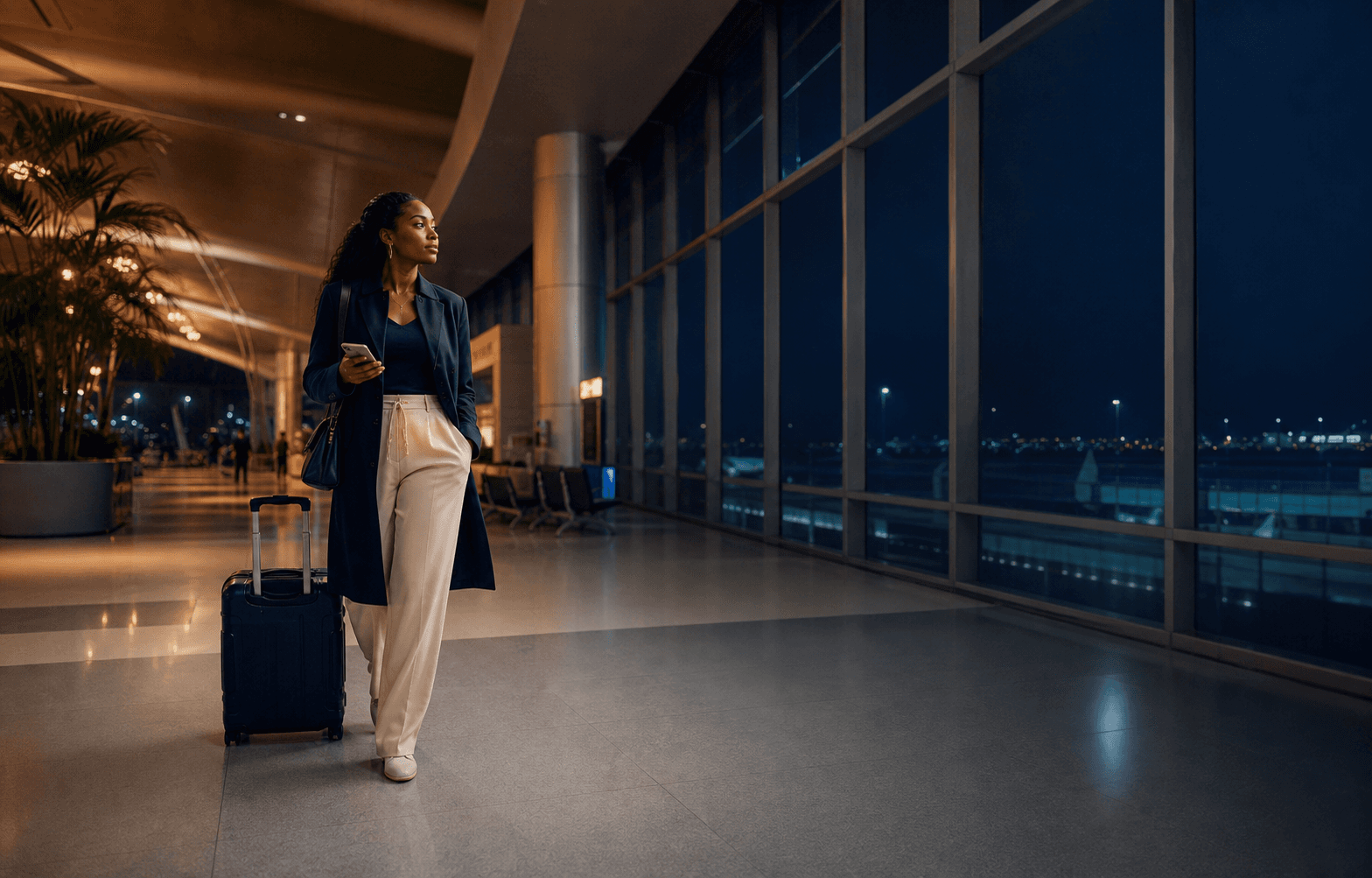 A traveller continuing a global journey from Nairobi