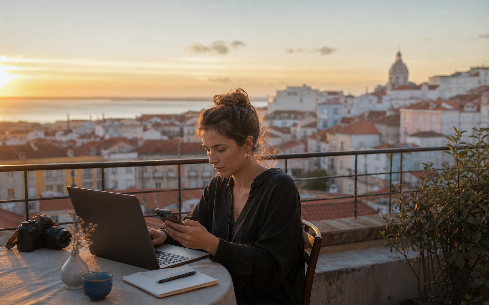 A travel publisher working in Lisbon